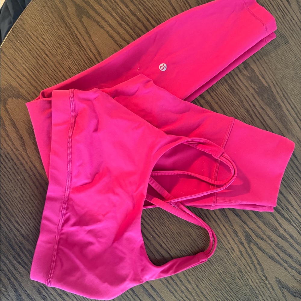 lululemon athletica wunder train/energy bra set (passionate size 4)